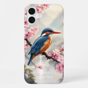 Fantasy Süßer Sakura-Vogel Blau iPhone 16 Plus Hülle