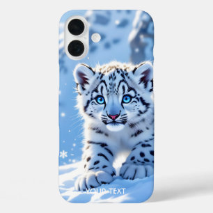 Fantasy Süßer Schneebaby Leopard iPhone 16 Plus Hülle