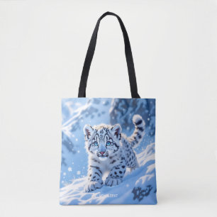 Fantasy Süßer Schneebaby Leopard Tasche