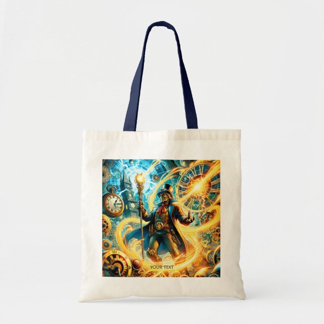 Fantasy Süßer Steampunk-Zeit-Zauberer Tragetasche (Vorne)