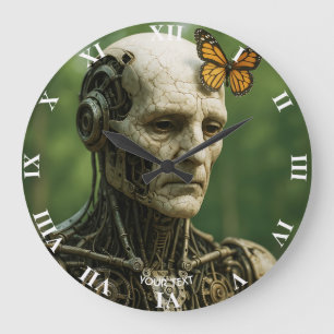 Fantasy Süßer Surrealismus Schmetterlingsgesicht Große Wanduhr