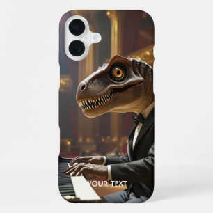 Fantasy süßer T-Rex spielt Klavier iPhone 16 Plus Hülle