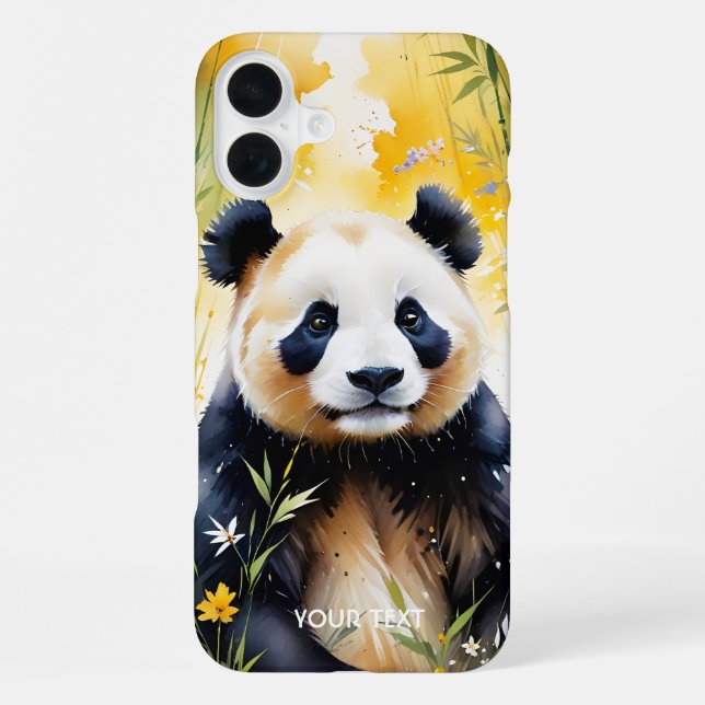 Fantasy Süßer Trauriger Panda Wald iPhone 16 Plus Hülle (Rückseite)