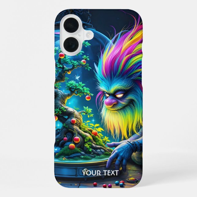 Fantasy Süßer Troll-Bonsai-Baum iPhone 16 Plus Hülle (Rückseite)
