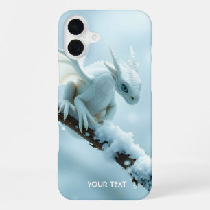 Fantasy süßer weißer Baby-Drache iPhone 16 Plus Hülle