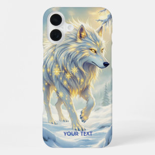 Fantasy Süßer Weißer Wolf Winter iPhone 16 Plus Hülle