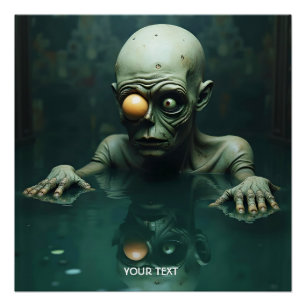 Fantasy Süßes Auge Wasser Halloween Poster