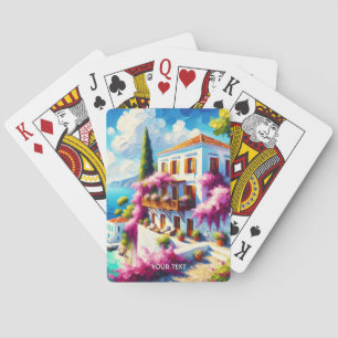 Fantasy süßes Meer-Villa-Haus Spielkarten
