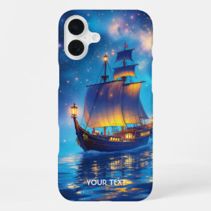 Fantasy Süßes Nachtboot Meer iPhone 16 Plus Hülle