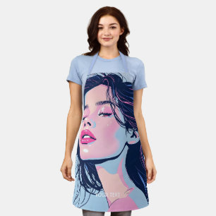 Fantasy Süßes Rosa Blaues Mädchen Schürze