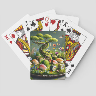 Fantasy Süßes Sushi Japanische Landschaft Spielkarten