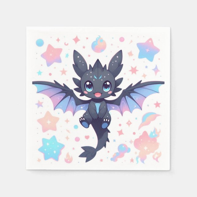 Fantasy Sweet Dragon Baby Dusche Serviette (Vorderseite)