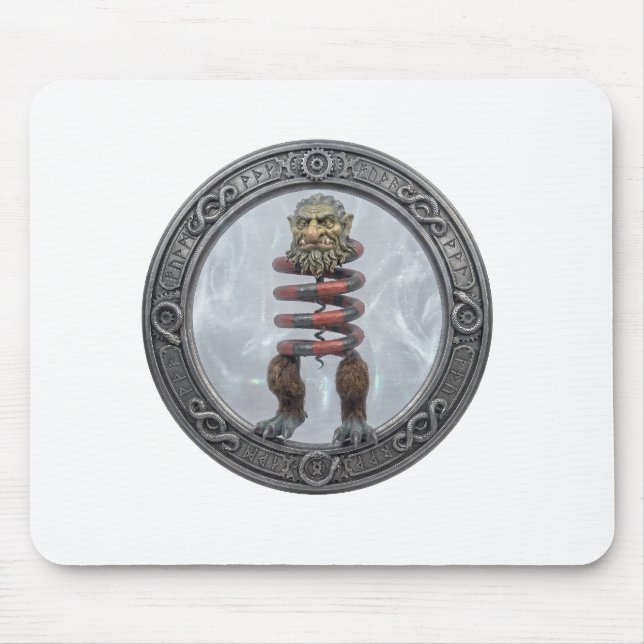 Fantasy: Teil Troll Teil Korallenschlange Mousepad (Vorne)
