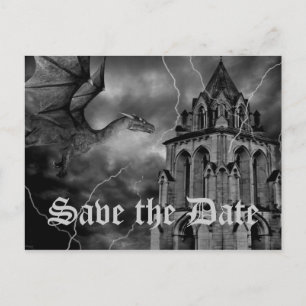 Fantasy Theme Hochzeitsdrache Save the Date Ankündigungspostkarte