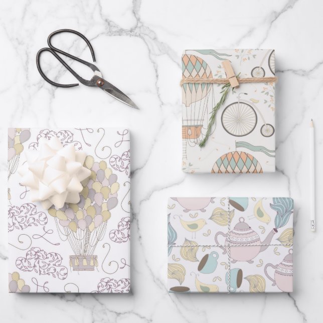 Fantasy Theme Patterns Geschenkpapier Set (Vorderseite)