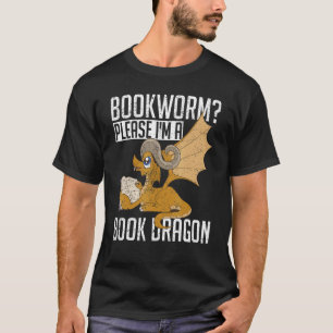 Fantasy-Tierbuch-Drache Bücherwurm Bücher Nerd Les T-Shirt