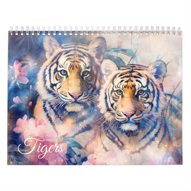 Fantasy-Tiger im abstrakten Stil Kalender (Titelbild)