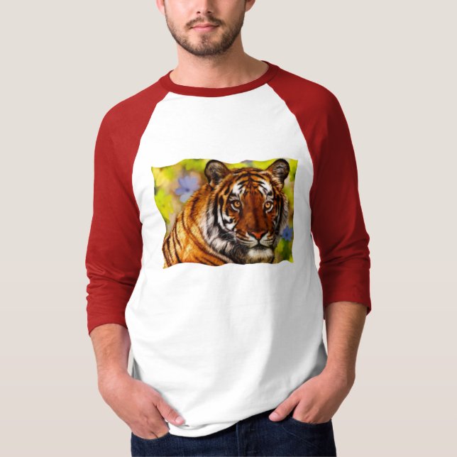 Fantasy Tiger & Moon Wildlife T-Shirt (Vorderseite)