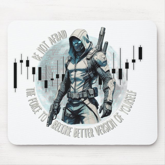 Fantasy trade design | Cyberpunk | Self growth Mousepad (Vorne)