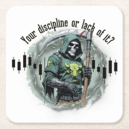 Fantasy trade design | Grim Reaper | motivation Rechteckiger Pappuntersetzer