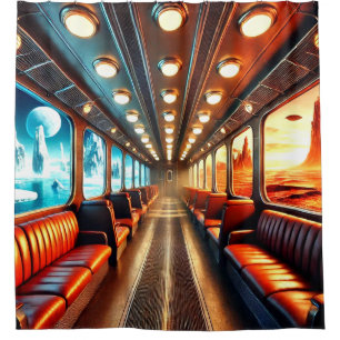 Fantasy Train Art Duschvorhang