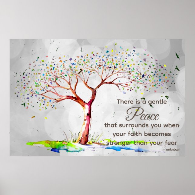 *~* Fantasy Tree AP81 Ethereal Bokeh Zitat Poster (Vorne)