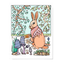 Fantasy Tree Forest Shawled Rabbit