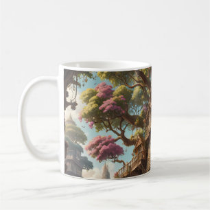 Fantasy Treehouse Set der Kaffee-Tasse Kaffeetasse