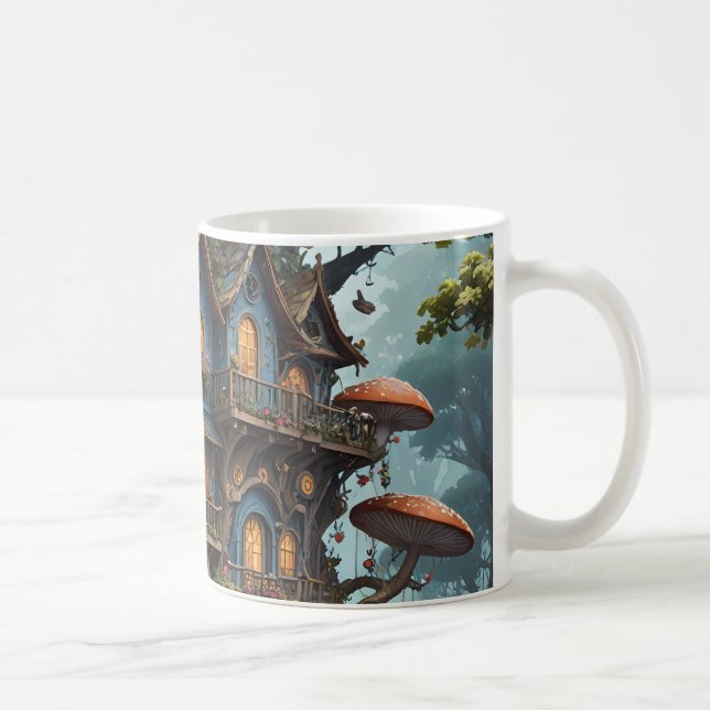 Fantasy Treehouse Set der Kaffee-Tasse. Kaffeetasse (Rechts)