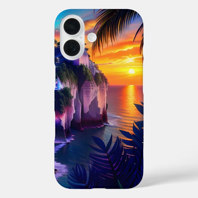 Fantasy Tropical Beach 7 iPhone 16 Hülle (Rückseite)