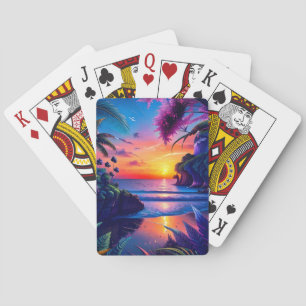 Fantasy Tropical Beach Zwei Spielkarten