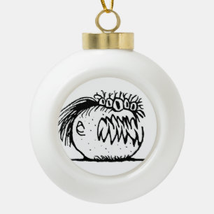 Fantasy-Ungeheuer zeichnend Keramik Kugel-Ornament