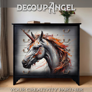 Fantasy Unicorn - Decoupage_ Seidenpapier