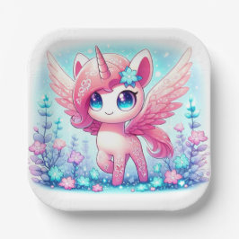 Fantasy Unicorn Kinderdusche Pappteller