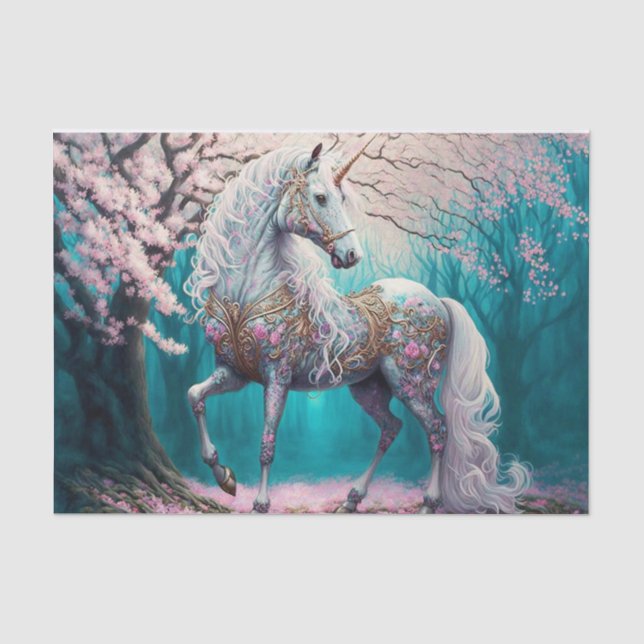 Fantasy Unicorn Seidenpapier (Vorderseite)