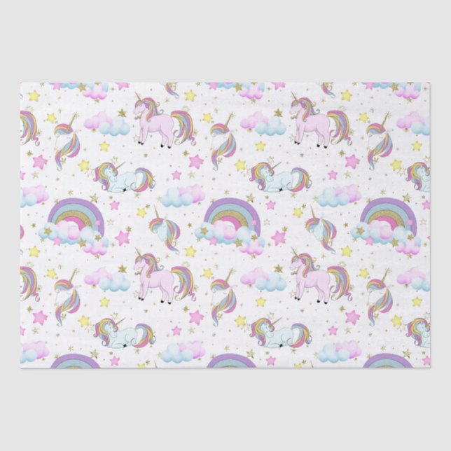 Fantasy unicorpattern Mädchen Party Gewebe Seidenpapier (Vorderseite)