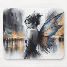 Fantasy urban Fee elegante Schönheitsfeuerlichter Mousepad