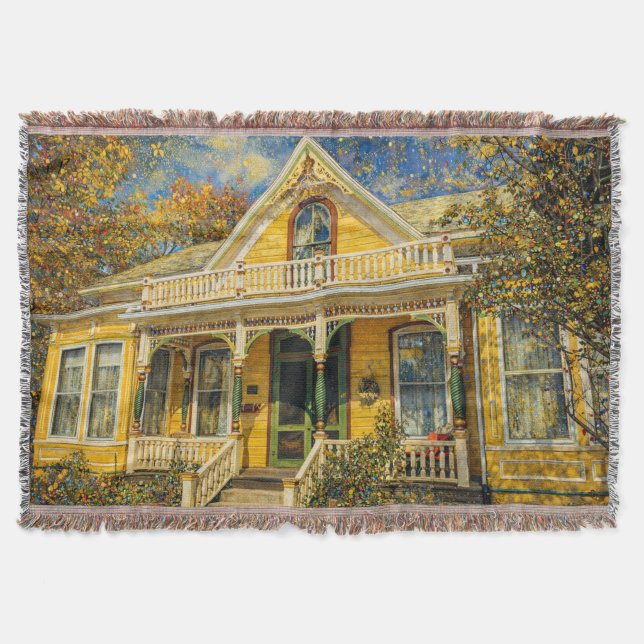 Fantasy-Victorian-Haus in Gelb Decke (Vorderseite)