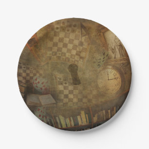Fantasy-Vintage-Alice-im-Wunderland-Geburtstagsfei Pappteller