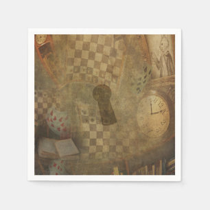 Fantasy-Vintage-Geburtstagsfeier Alice im Wunderla Serviette