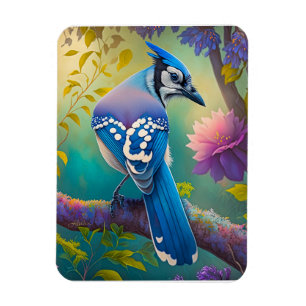Fantasy-Vögel Blauhäher Magnet