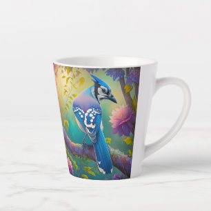 Fantasy-Vögel Blauhäher Milchtasse