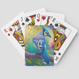 Fantasy-Vögel Blauhäher Spielkarten