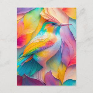 Fantasy-Vögel Seiden-Vogel Postkarte