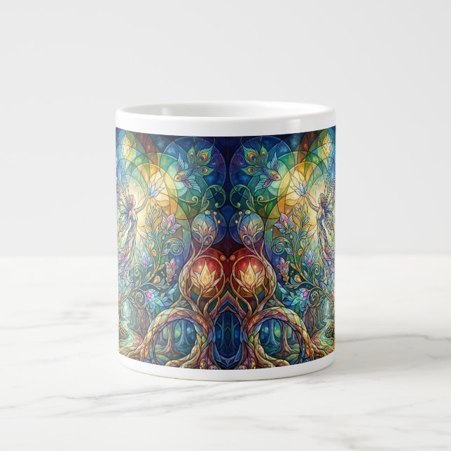 Fantasy-Wald-Kaffeetasse Jumbo-Tasse (Vorderseite)