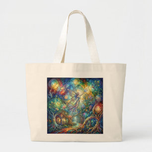 Fantasy-Wald-Tasche Jumbo Stoffbeutel