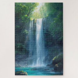 Fantasy-Wald-Wasserfall-Puzzle