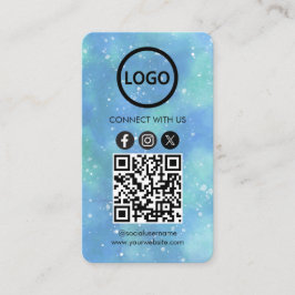 Fantasy Watercolor Lichtblau Custom Cards Moderne Visitenkarte