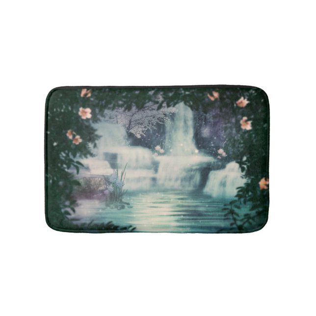 Fantasy Waterfall Cascade Badematte (Vorderseite)