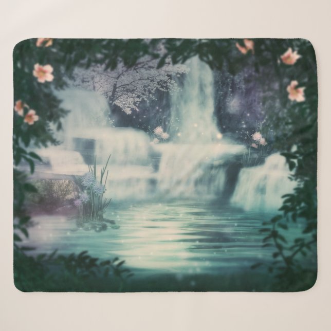 Fantasy Waterfall Cascade Sherpadecke (Vorderseite (Horizontal))